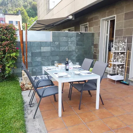 Lägenhet Con Jardin Frente A La Playa Baiona